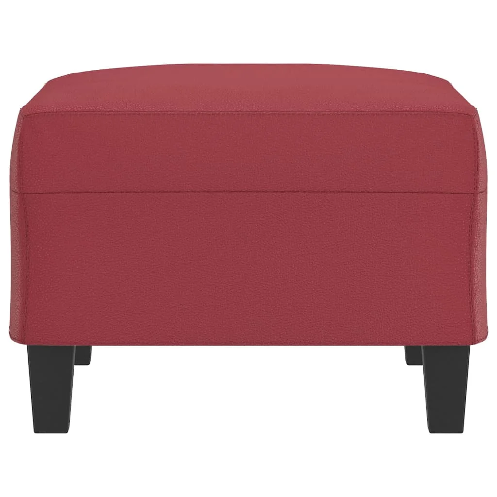 Bordó műbőr lábzsámoly 70x55x41 cm