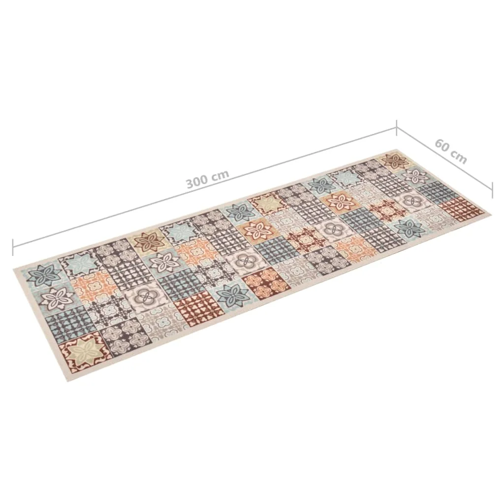 Mozaikmintájú mosható konyhaszőnyeg 60 x 300 cm