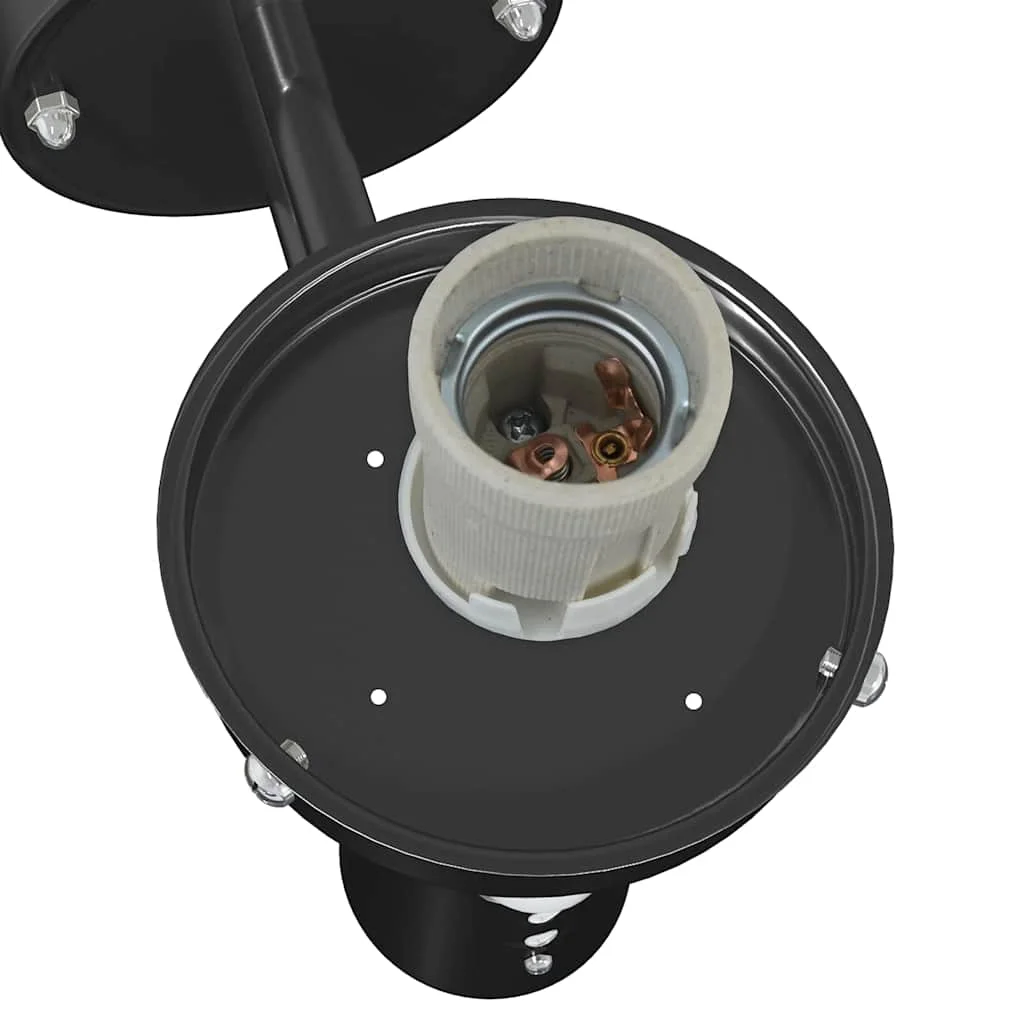 Kültéri fali lámpák mozgásérzékelővel 2 db fekete rozsdamentes acél IP44