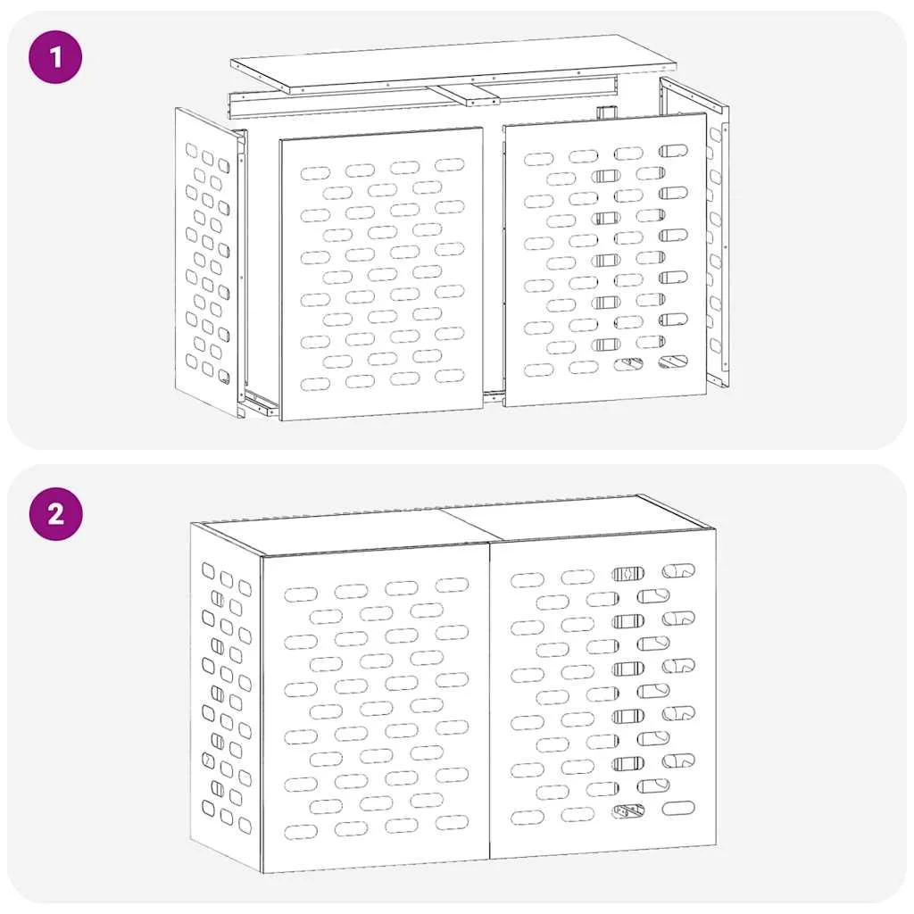 Légkondicionáló Takaró Fekete 90 x 40 x 60 cm Acél