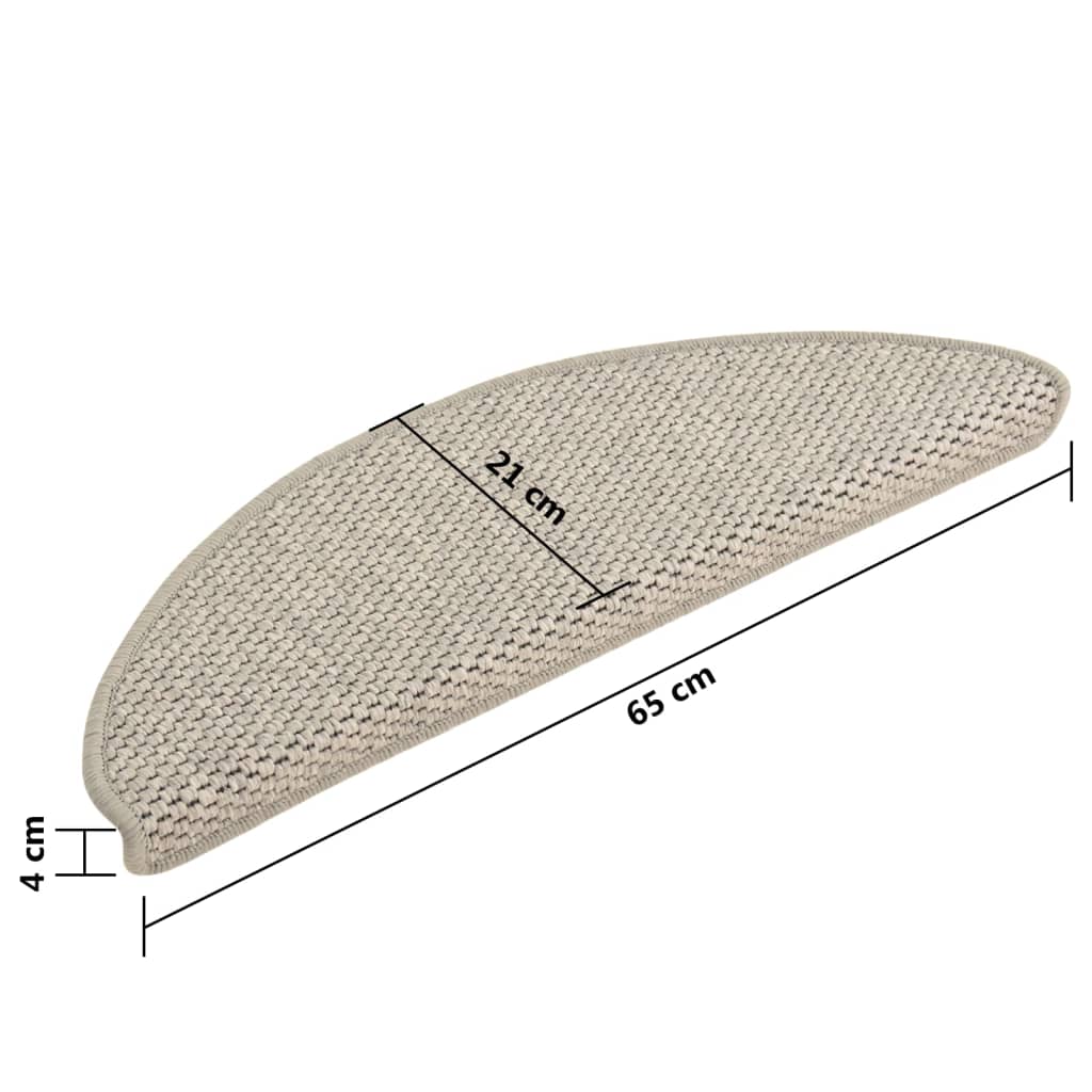 15 db szizál hatású ezüstszínű öntapadó lépcsőszőnyeg 65x21x4cm