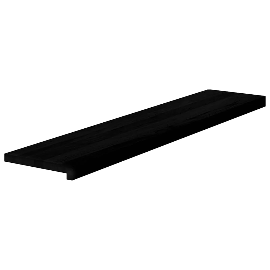 Lépcsőfokok 4 db Sötétbarna 120x25x2 cm tömör fa tölgyfa