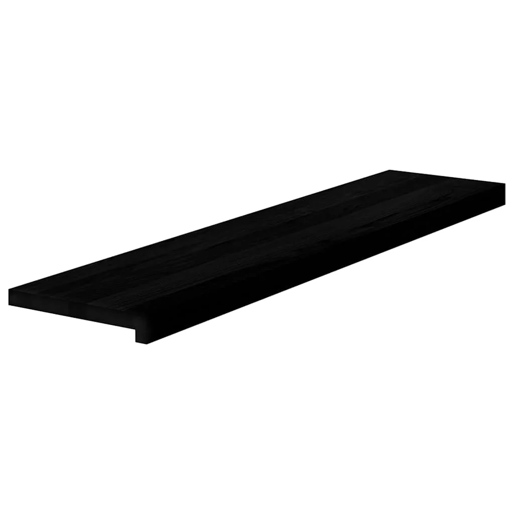 Lépcsőfokok 2 db Sötétbarna 110x25x2 cm tömör fa tölgyfa