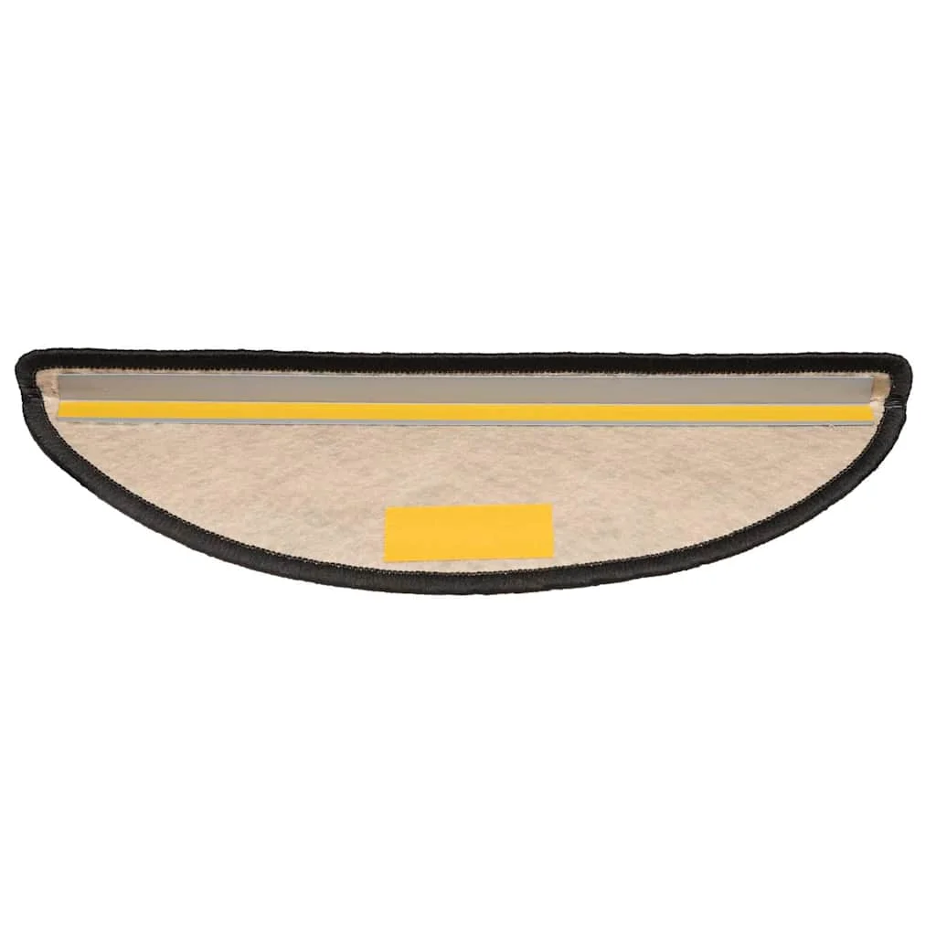 15 db szizál hatású antracitszürke lépcsőszőnyeg 56x17x3 cm