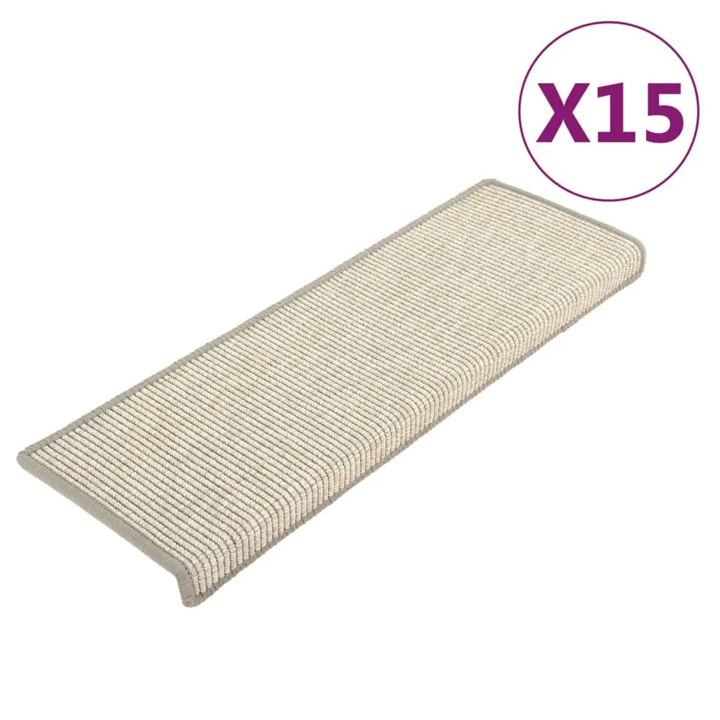 15 db ezüst színű, téglalap alakú szélű lépcsőszőnyeg 65 x 21 x 4 cm