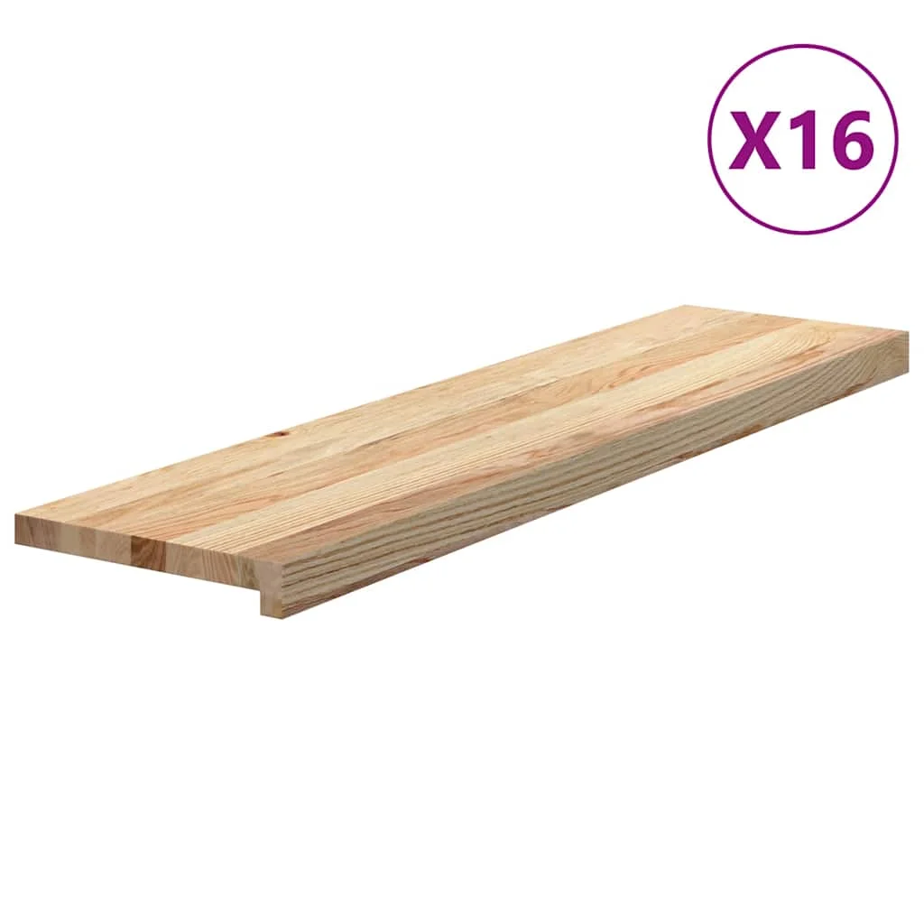 16 db tömör tölgyfa lépcsőfokok kezeletlen 100x30x2 cm