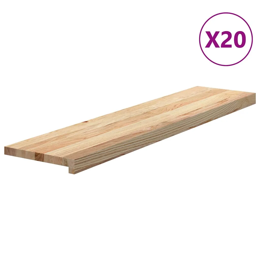 20 db tömör tölgyfa lépcsőfokok kezeletlen 110x30x2 cm