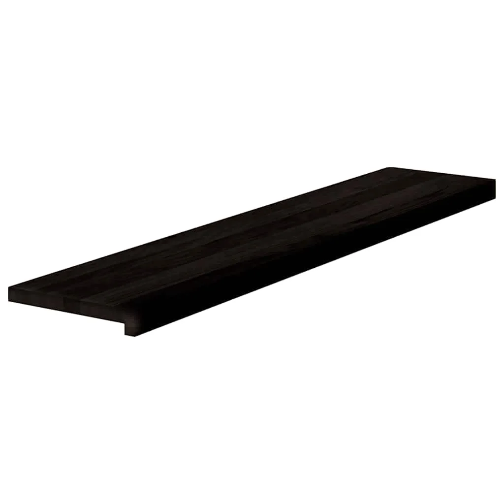 Lépcsőfokok 12 db Sötétbarna 120x30x2 cm tömör fa tölgyfa