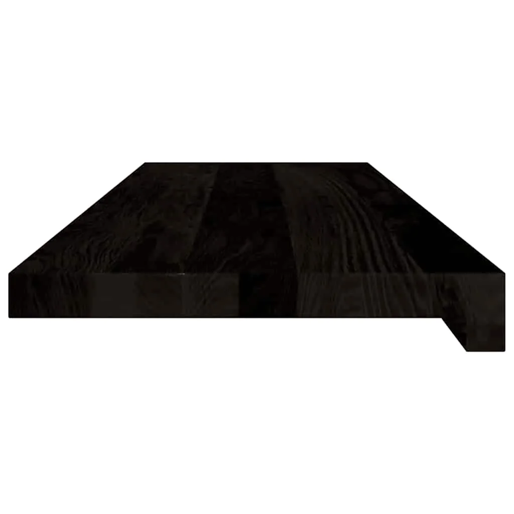 Lépcsőfokok 16 db sötétbarna 80x25x2 cm tömör fa tölgyfa