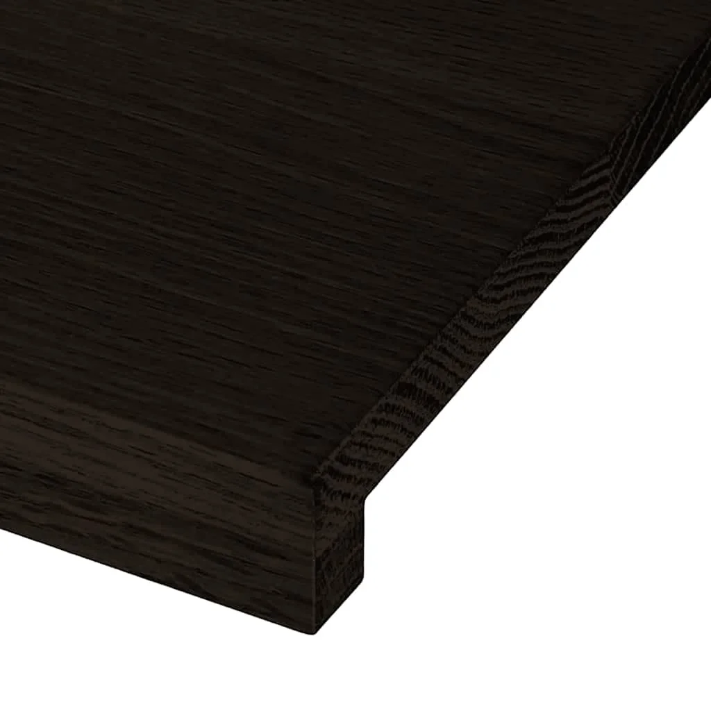 Lépcsőfokok 16 db sötétbarna 100x25x2 cm tömör fa tölgyfa