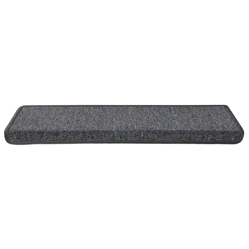 30 db sötétszürke lépcsőszőnyeg, téglalap alakú széllel, 65 x 21 x 4 cm