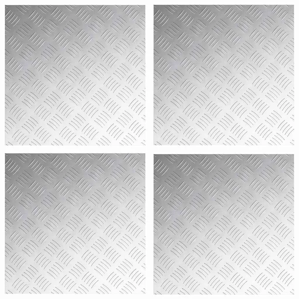 Alumínium Rácsos Lemezek 4 db Csúszásmentes 50x50 cm