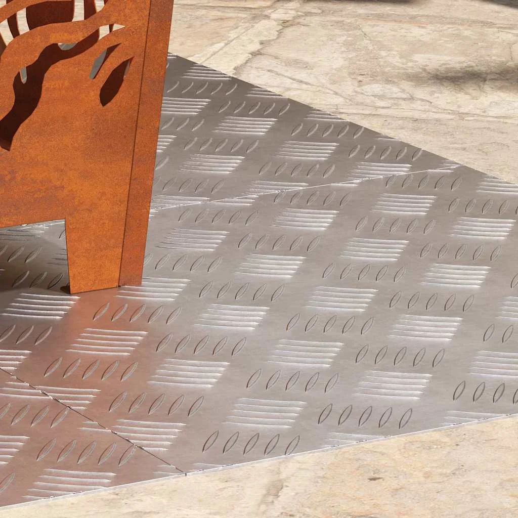 Alumínium Rácsos Lemezek 4 db Csúszásmentes 50x50 cm