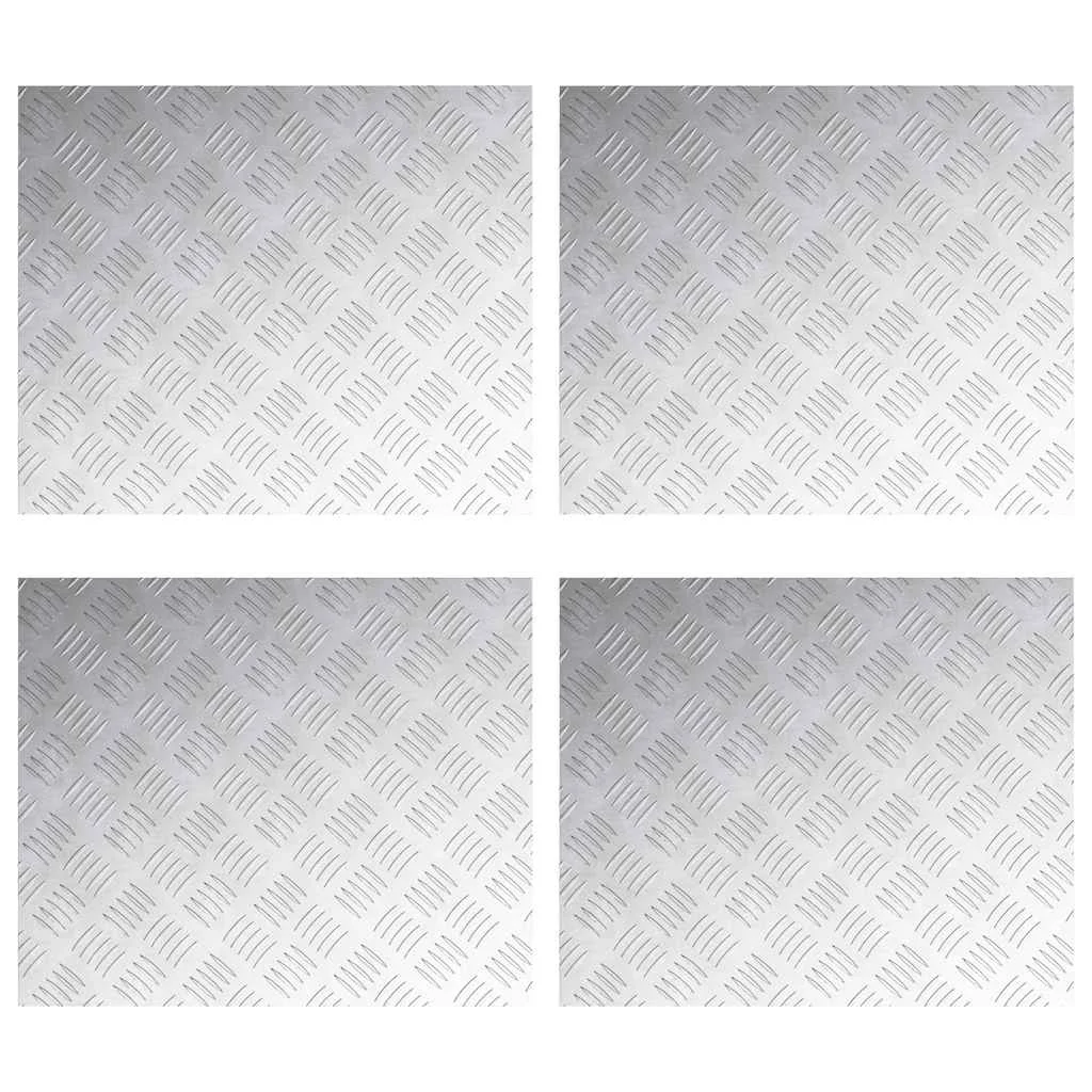 Alumínium Rácsos Lemezek 4 db Csúszásmentes 60x50 cm