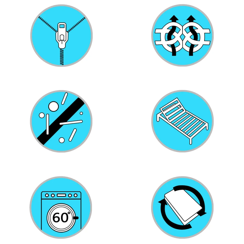 Viszkoelasztikus memóriahabos matractakaró 100 x 200 x 6 cm