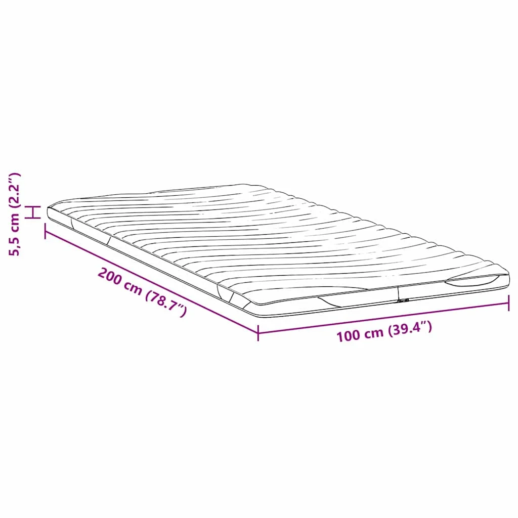 Matracpárnák Fehér 100 x 200 cm Nem ragasztós poliészter