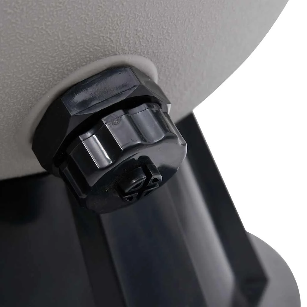 Oldalra szerelhető szürke medence-homokszűrő 6-állású szeleppel