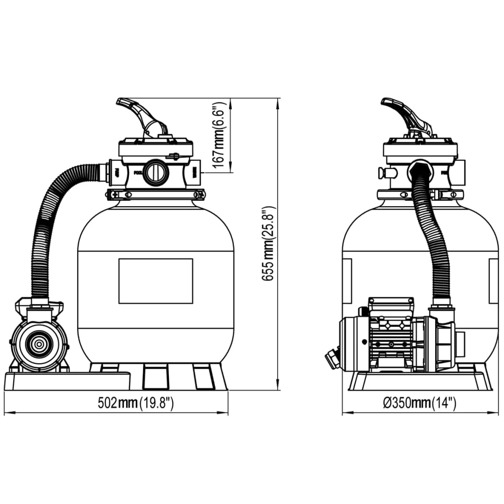 Homokszűrő szivattyú 600 W 17000 l/óra
