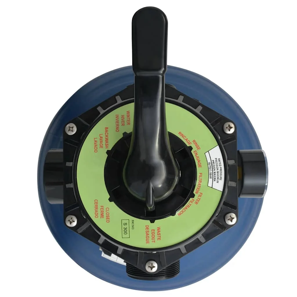 Kék medence-homokszűrő 6-állású szeleppel 460 mm
