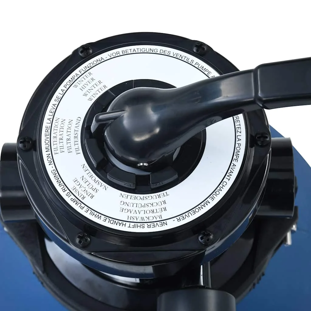 Kék medence-homokszűrő 4-állású szeleppel 300 mm