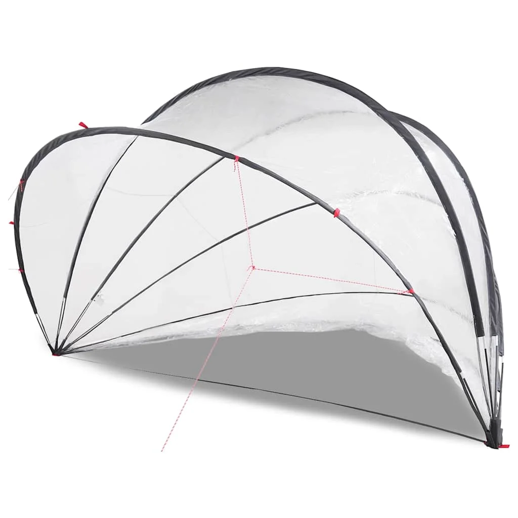 Medence kupola Átlátszó 500 x 500 x 236 cm PVC