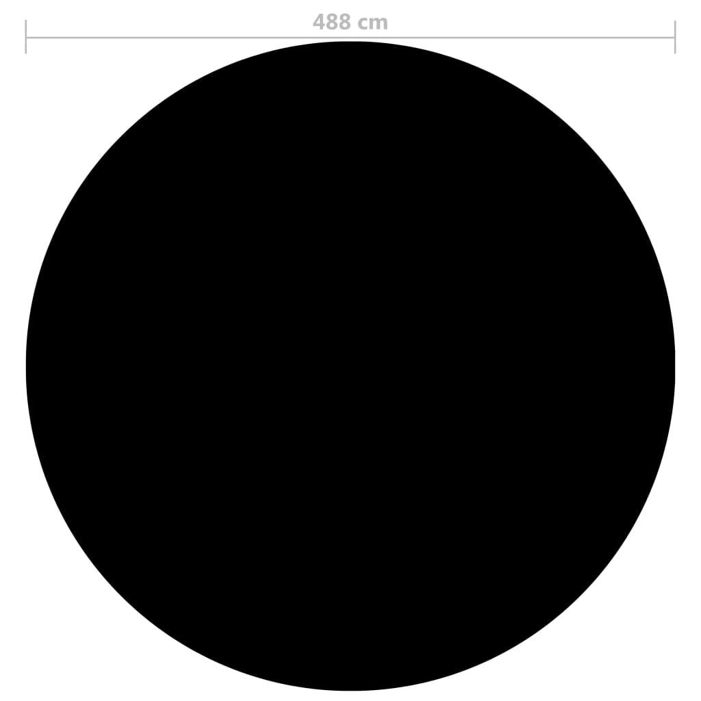 Fekete polietilén medence takaró 488 cm