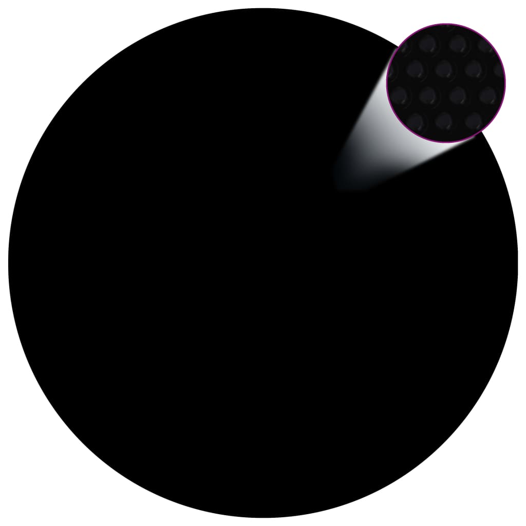 Fekete polietilén medence takaró 488 cm