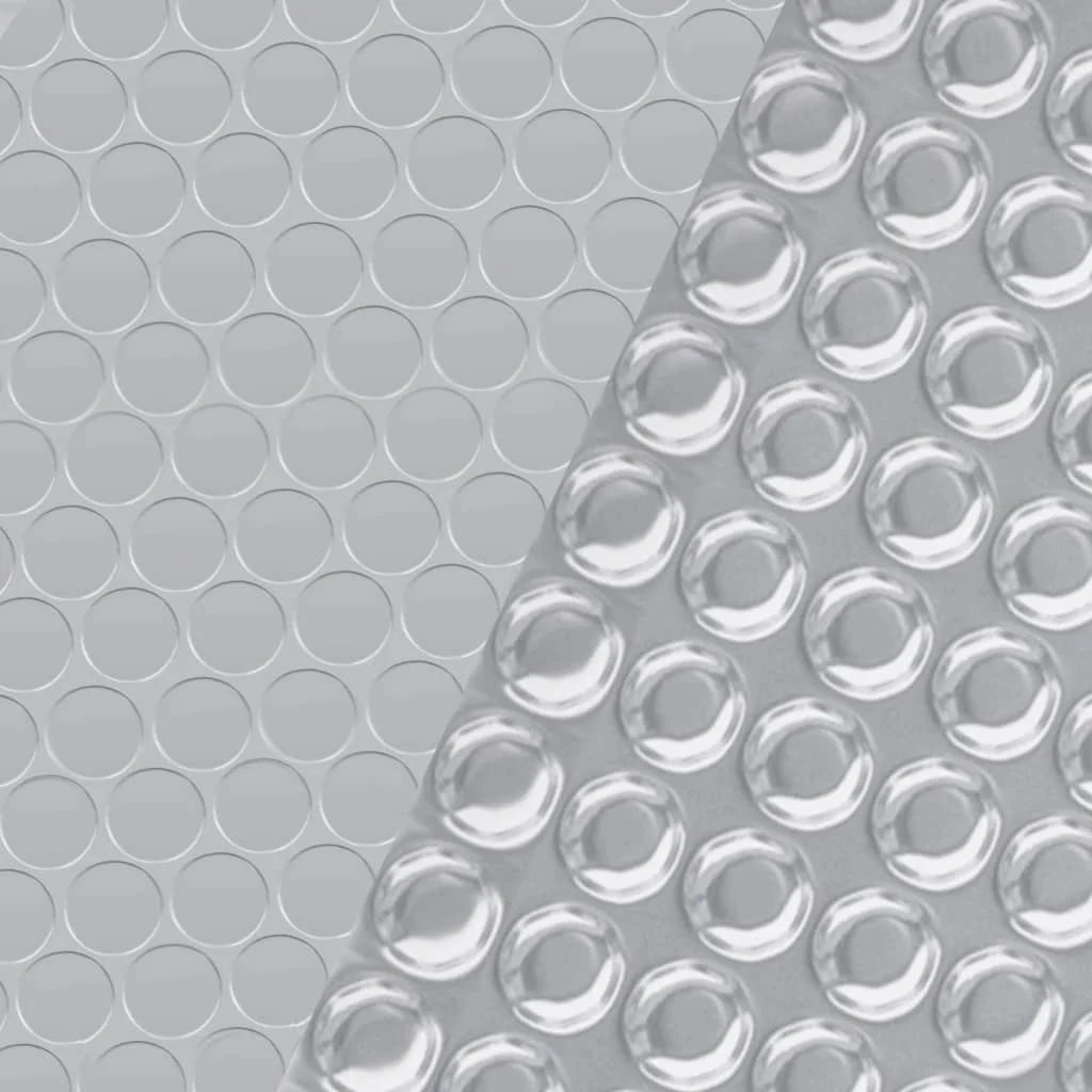 Ezüst négyszögletes polietilén medencetakaró 1000 x 600 cm