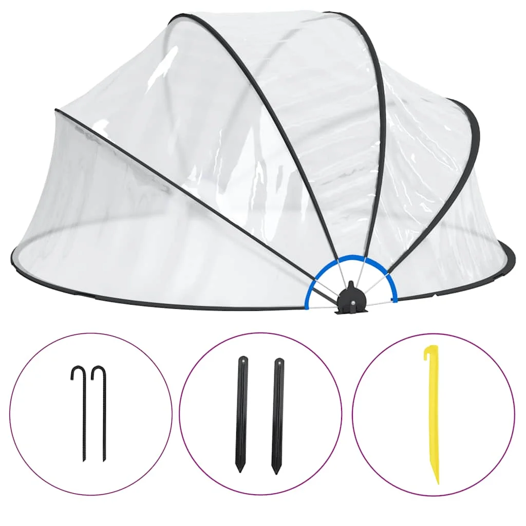 Kerek PVC medencekupola 315 x 158 cm