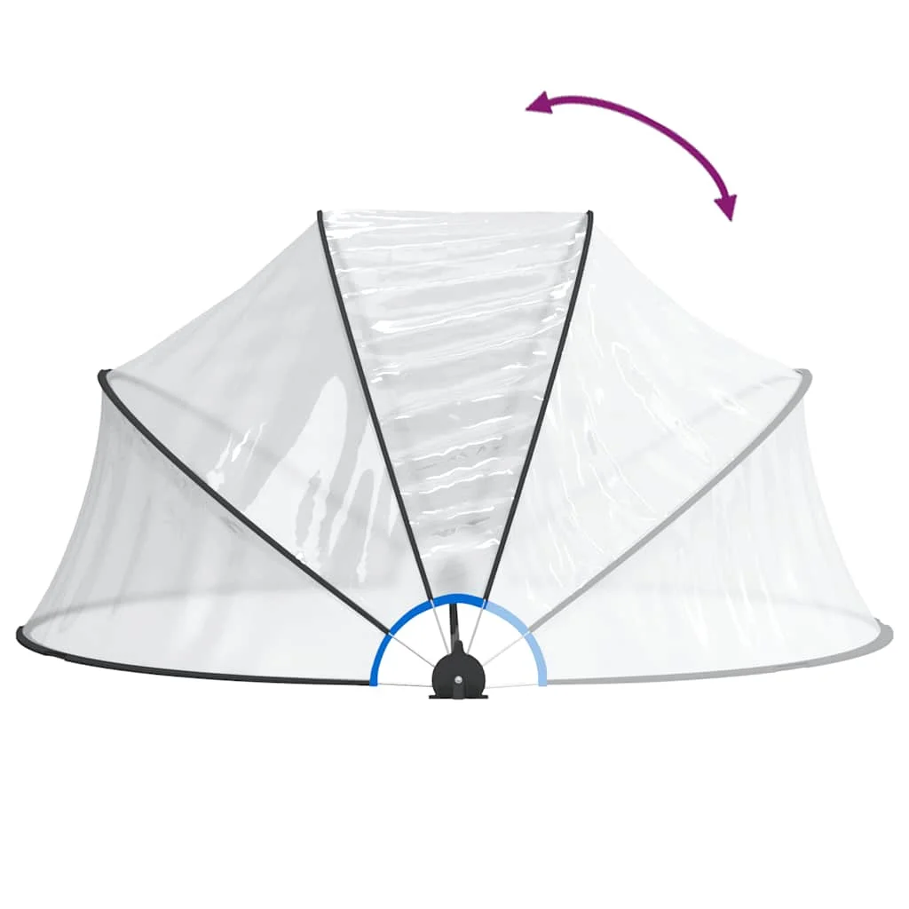 Kerek PVC medencekupola 315 x 158 cm