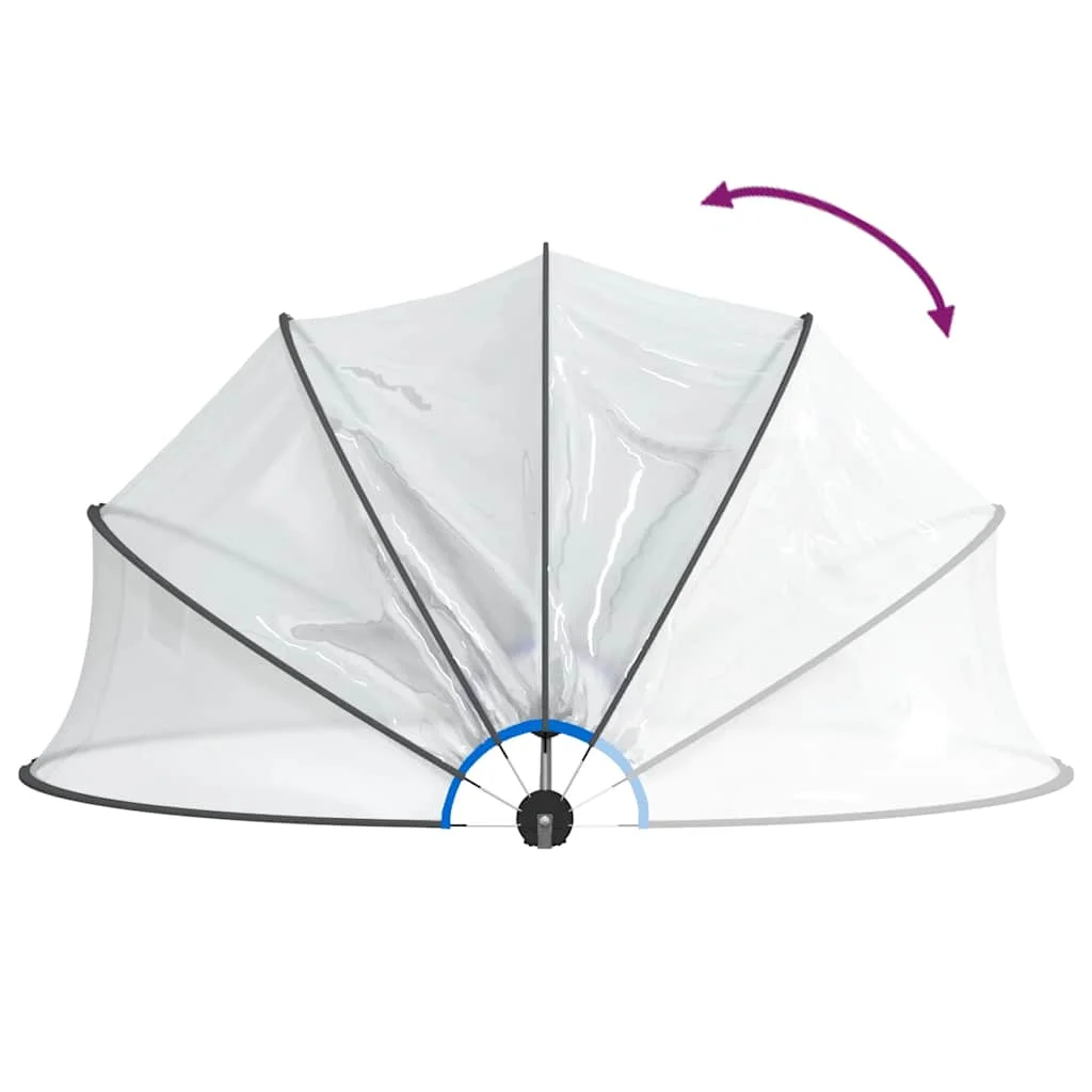 Kerek PVC medencekupola 467x234 cm