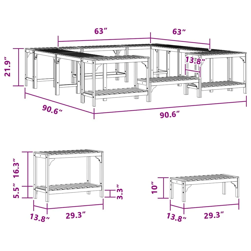Jakuzzi Környezet Barna 230 x 230 cm