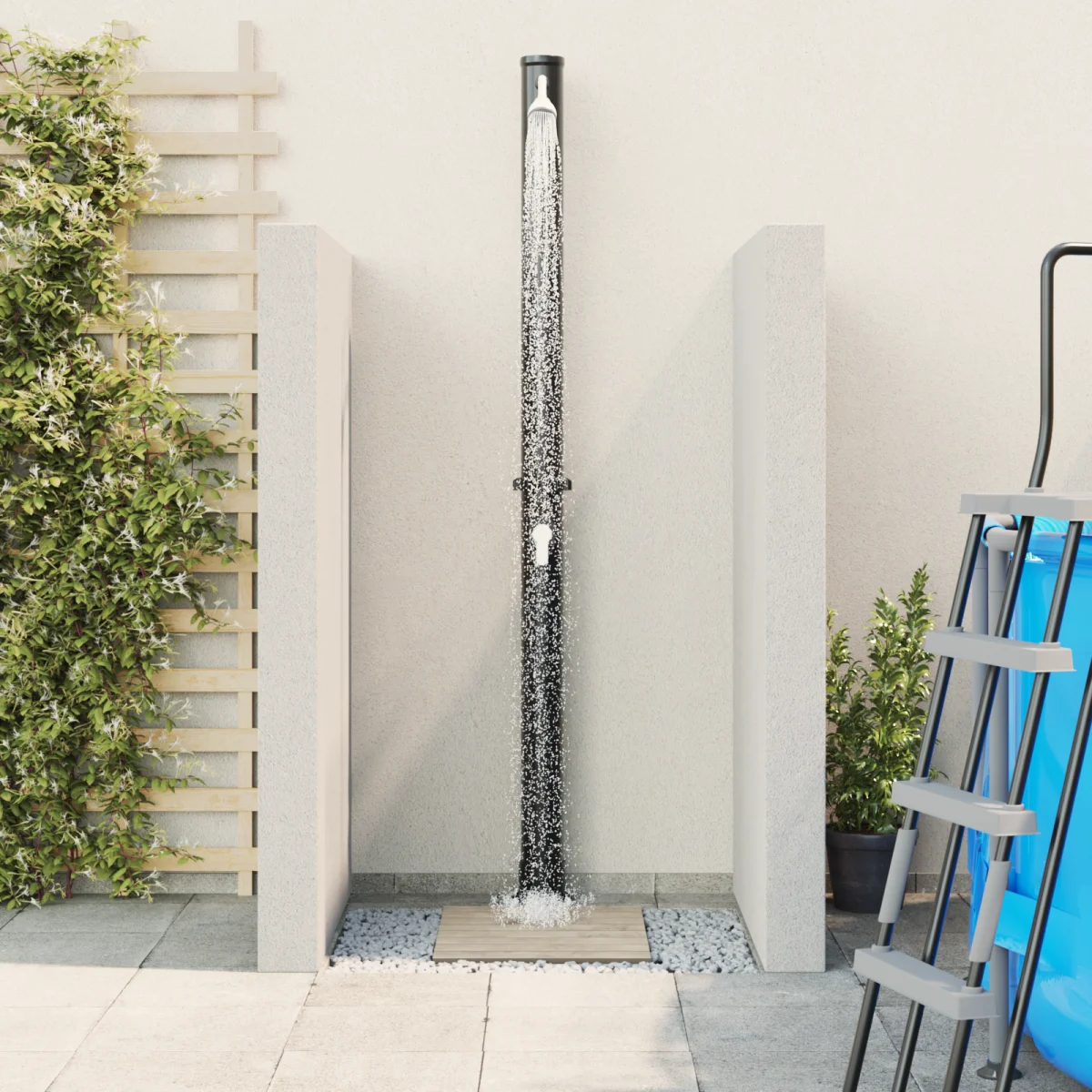 Kültéri Napelem Zuhany 217 cm 20 L