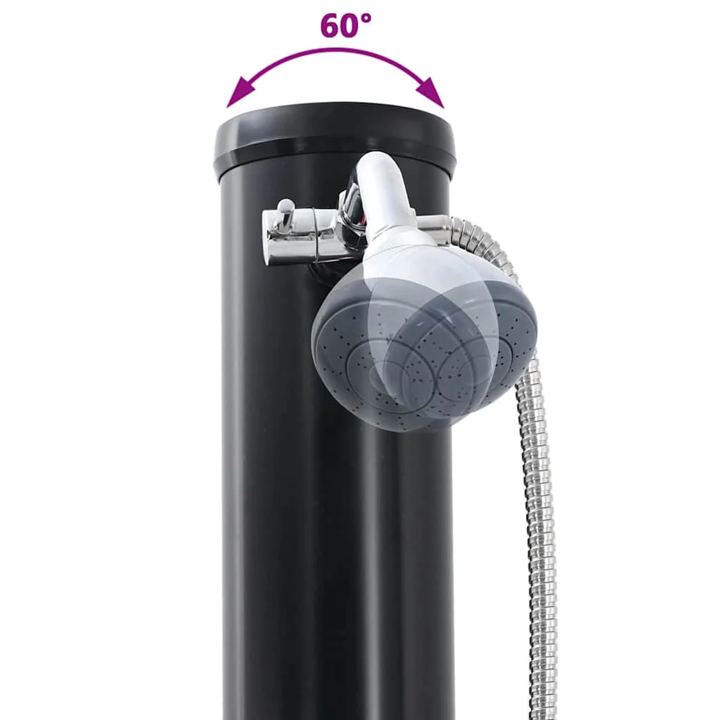 Külső Napelemes Zuhany Kézi Fejjel 217 cm 20 L