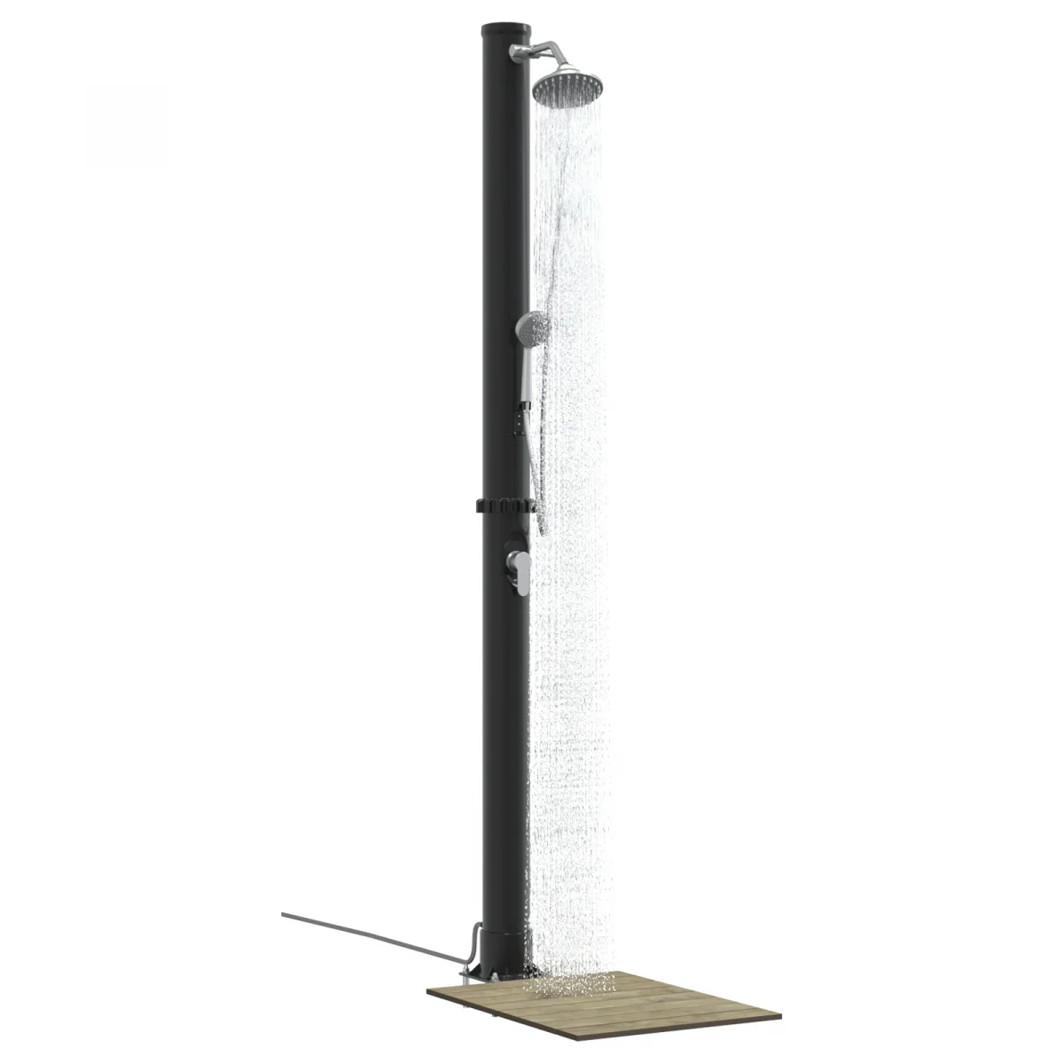 Kültéri napenergia zuhany kézi zuhanyrózsával 217 cm 20 L