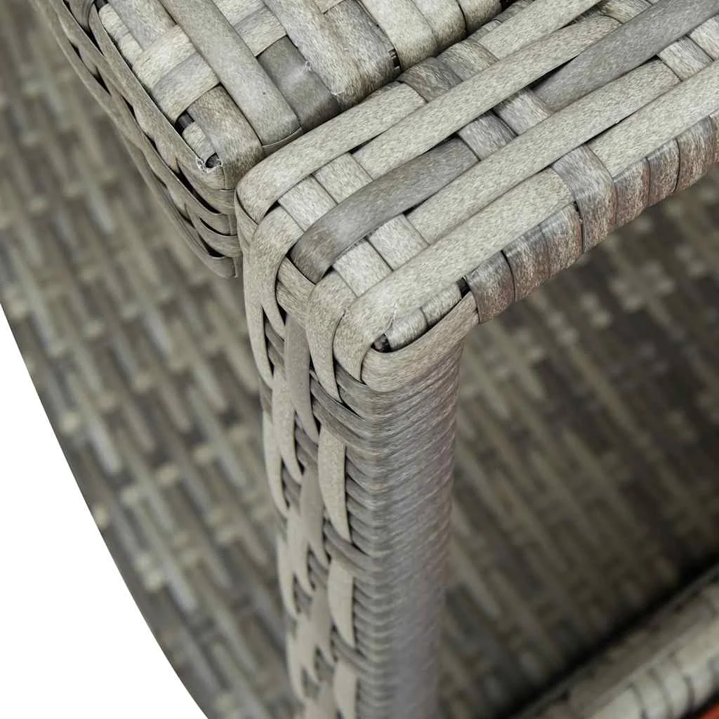 Szürke polyrattan jakuzzi-keret