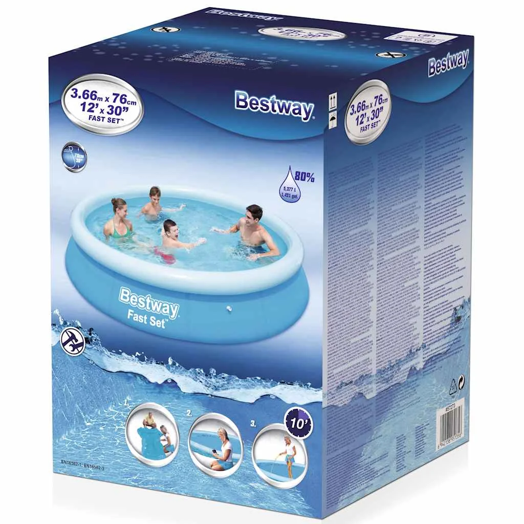 Bestway Fast Set 57273 kerek felfújható fürdőmedence 366 x 76 cm 
