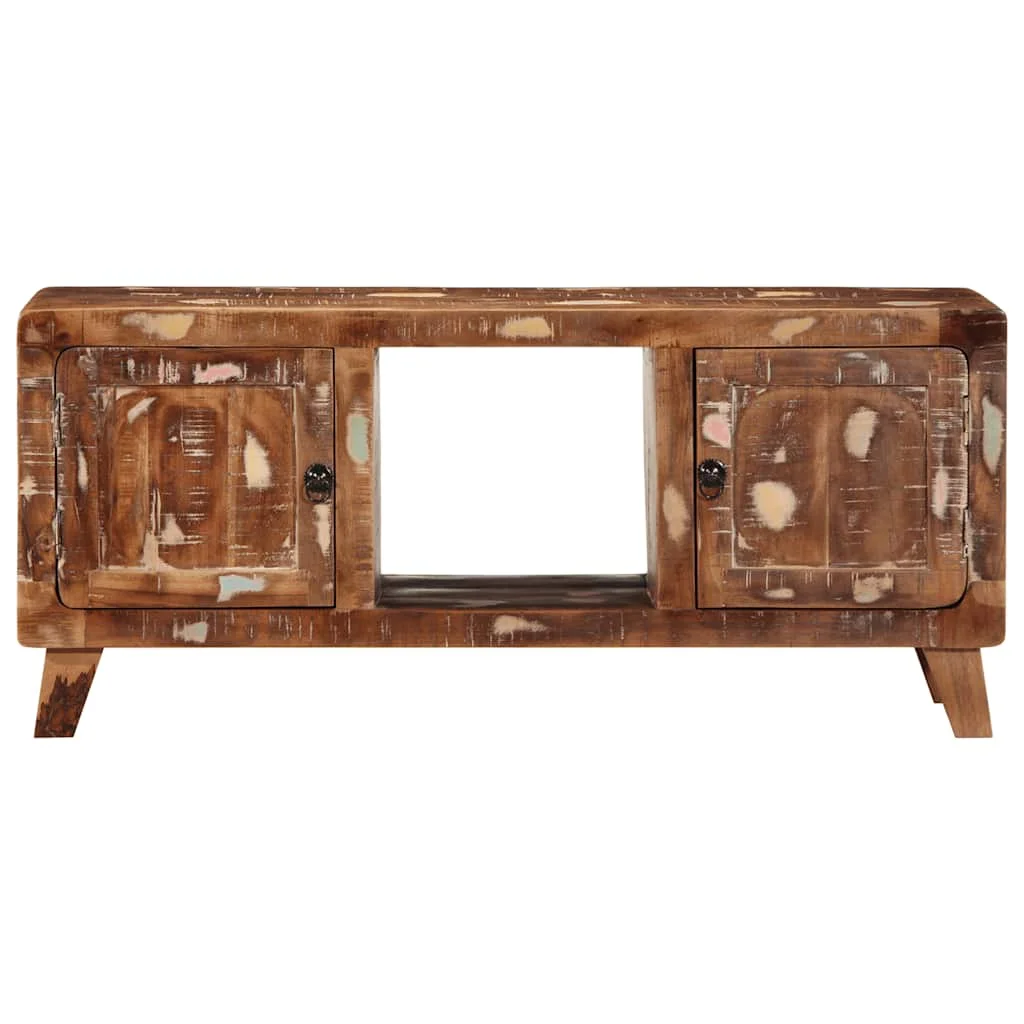 Tömör újrahasznosított fa TV-szekrény 105x46x32 cm