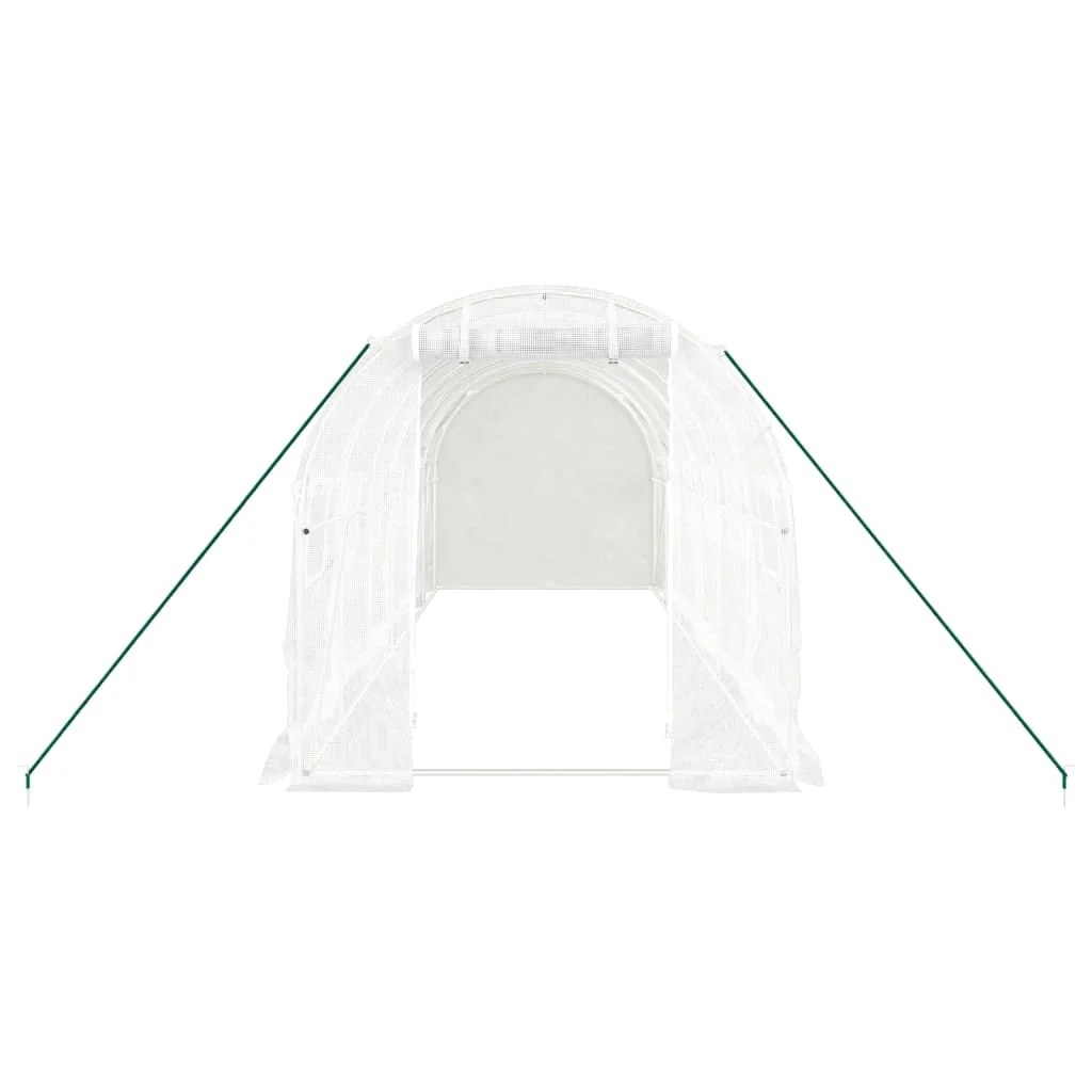 Fehér acélvázas melegház 12 m² 6 x 2 x 2 m