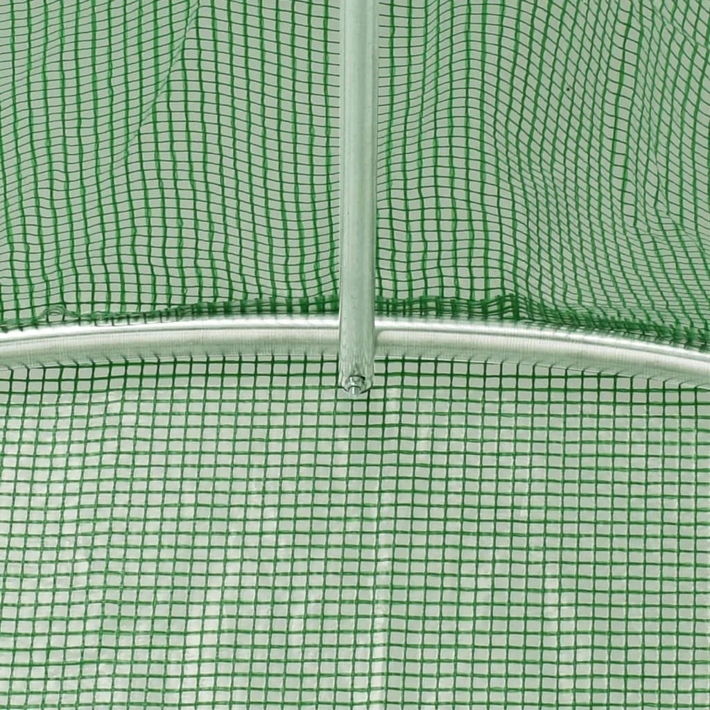 Zöld acélvázas melegház 4 m² 2 x 2 x 2 m