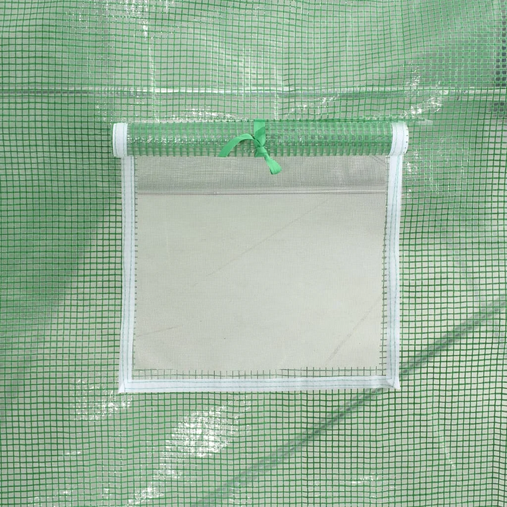 Zöld acélvázas melegház 4 m² 2 x 2 x 2 m