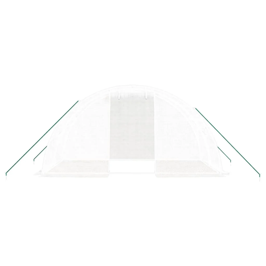 Fehér acélvázas melegház 8 m² 4 x 2 x 2 m