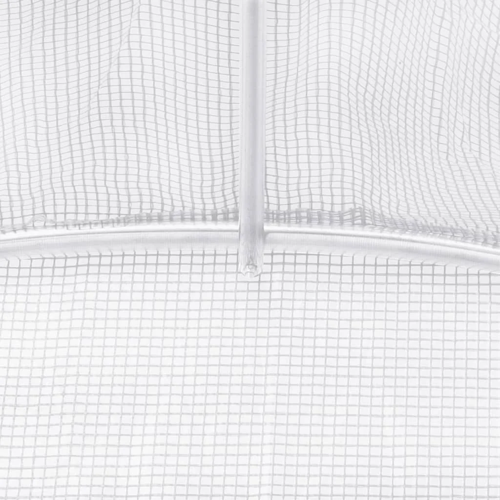 Fehér acélvázas melegház 8 m² 4 x 2 x 2 m