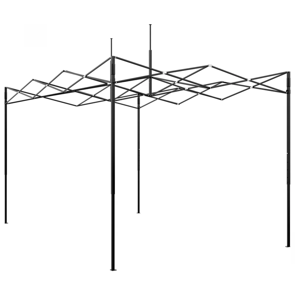 Üvegház Pop-up Vázal tetővel Zöld 280 x 410 x 315 cm Acél