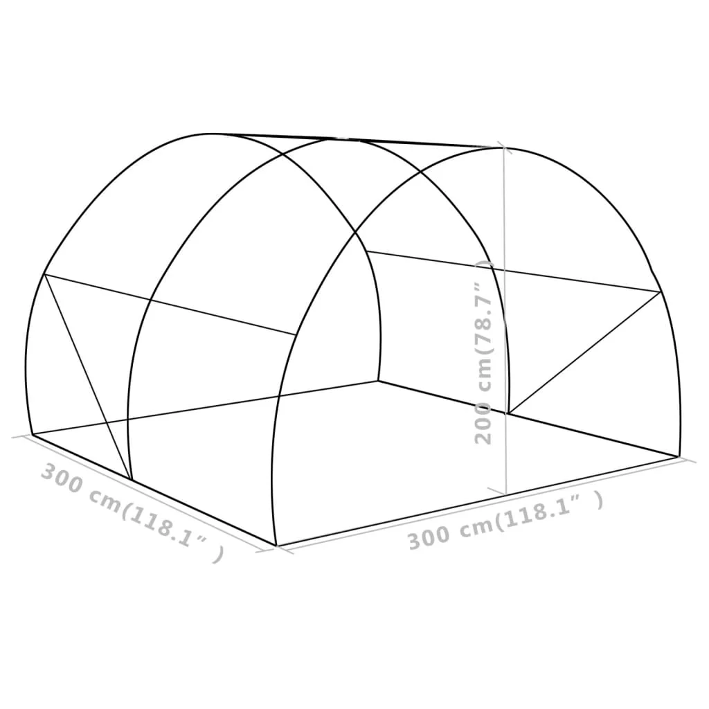 Melegház 9 m² 300 x 300 x 200 cm
