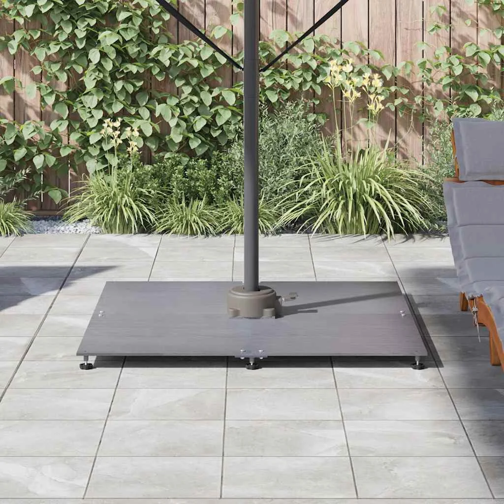 Napernyőtalp Sötétszürke fára emlékeztető 100 x 100 x 4 cm Acél