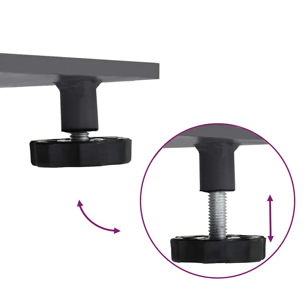 Napernyőtalp Sötétszürke 100 x 100 x 4 cm Acél