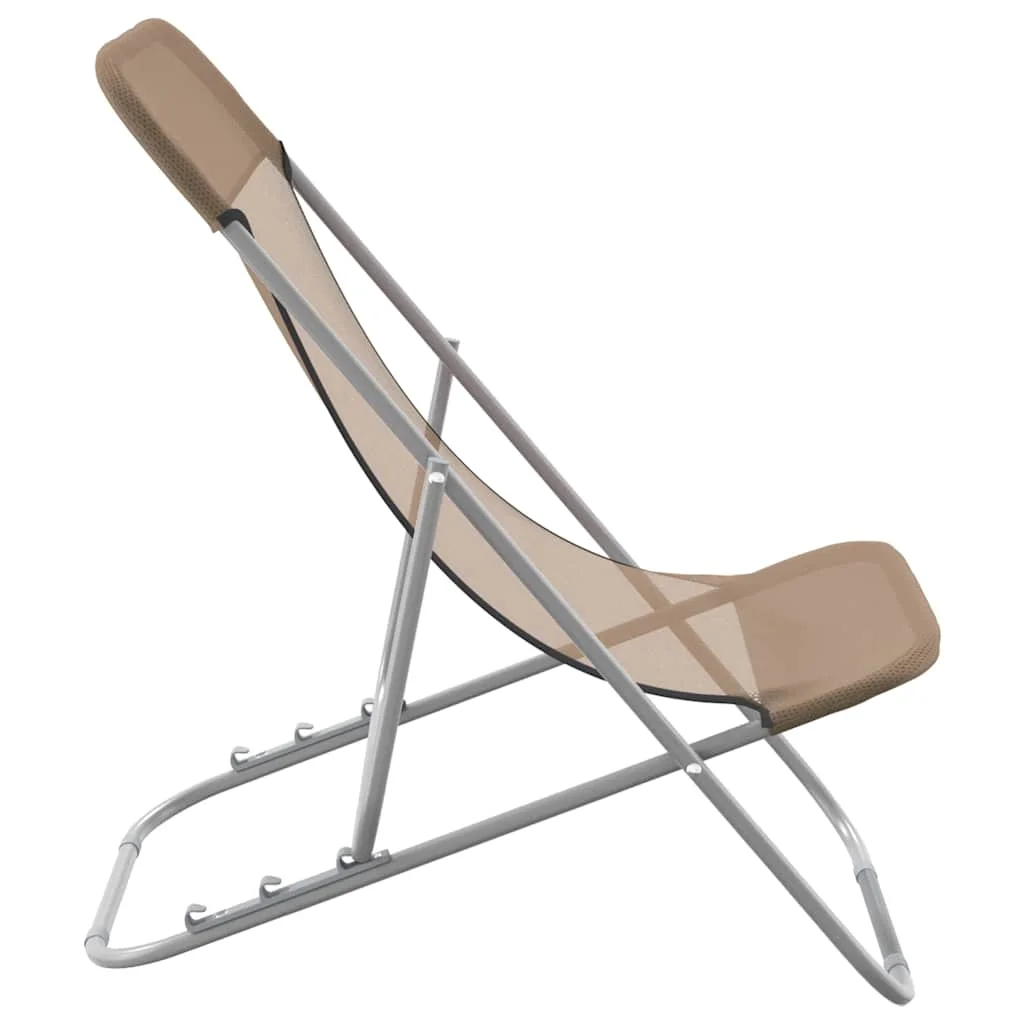 2 db textilén és porszórt acél összecsukható strandszék