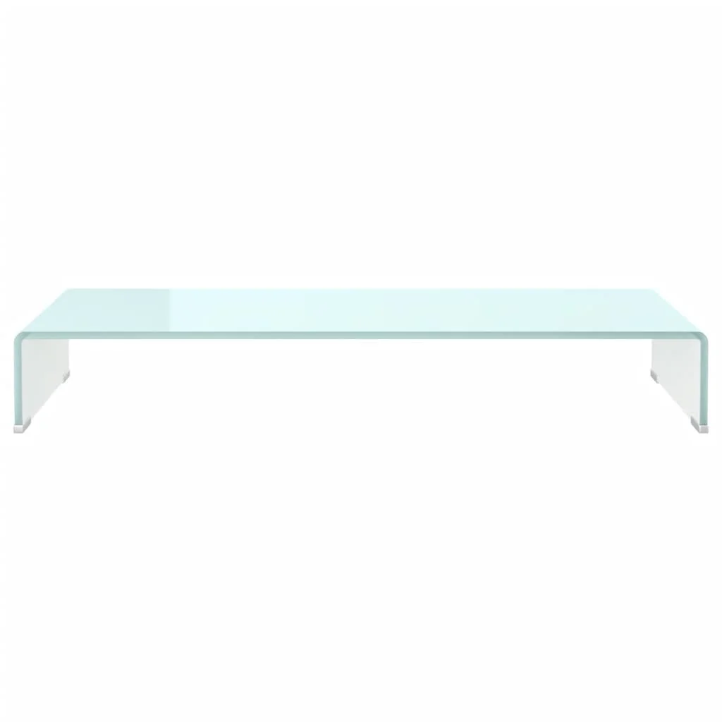 Zöld üveg TV állvány/monitor magasító 90 x 30 x 13 cm