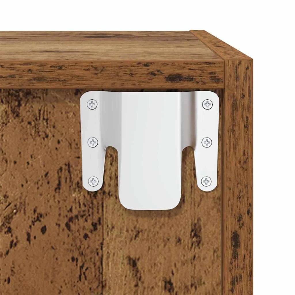TV Szekrény Szett 3 pcs Régi fa 37 x 37 x 142.5 cm Faanyag